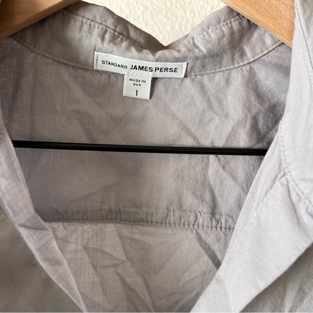 James Perse grey button down top - Picture 3 of 6